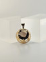 Vintage gold pendant with quartz