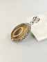 Vintage silver pendant with agate