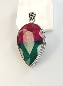 Burman 80 ct rubiini-zoisiitti hopeinen riipus 