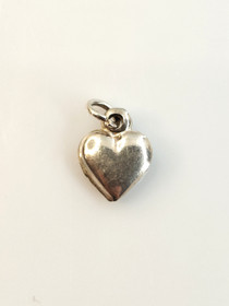 Vintage hopeinen sydän riipus