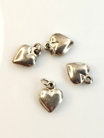 Vintage hopeinen sydän riipus