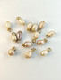 Vintage gold colored sea pearl pendant