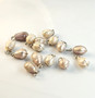 Vintage silver colored sea pearl pendant