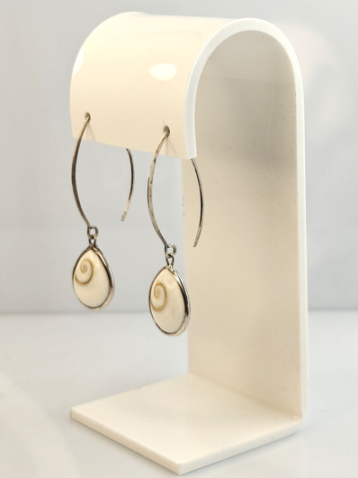 Vintage silver earrings quartz stones