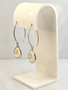Vintage silver earrings quartz stones