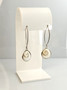Vintage silver earrings quartz stones