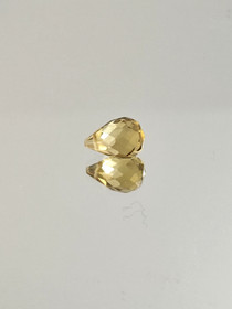 Citriini 2 ct, fancy hionta harvinainen koko pyöreä pisara hionta shakkikuviolla