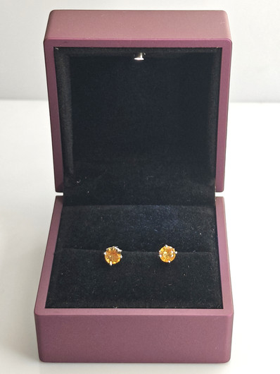 yksilöllinen hopeiset citriini korvakorut 