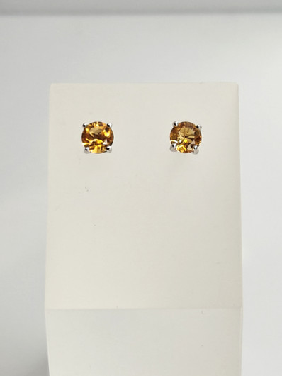 yksilöllinen hopeiset citriini korvakorut 