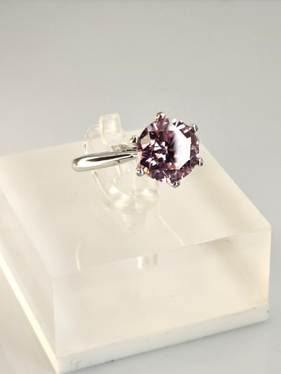 Vintage cubic circonia silver ring 