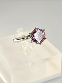 Vintage cubic circonia silver ring 