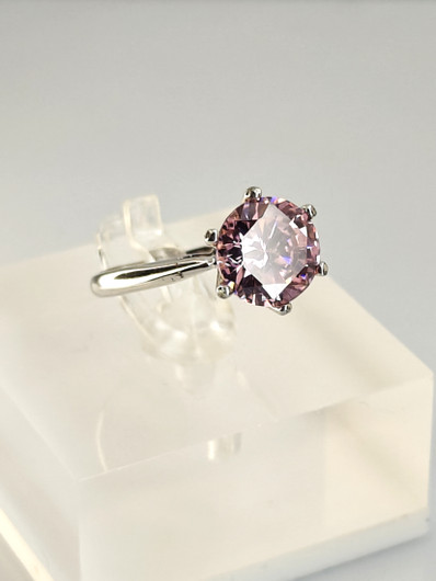 Vintage cubic circonia silver ring 