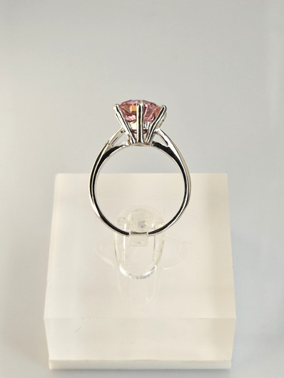 Vintage cubic circonia silver ring 
