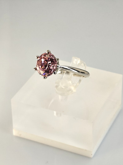 Vintage cubic circonia silver ring 