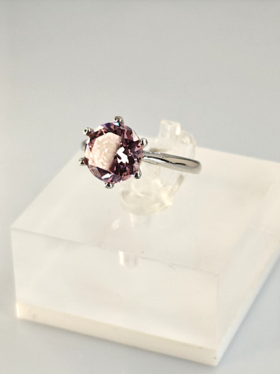 Vintage cubic circonia silver ring 