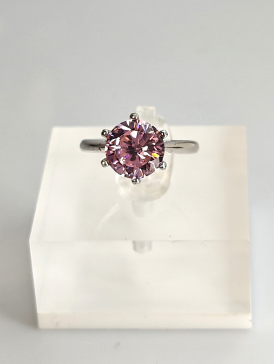 Vintage cubic circonia silver ring 