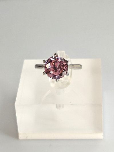 Vintage cubic circonia silver ring 