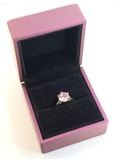 Vintage cubic circonia silver ring 