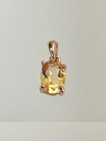individual silver pendant with real Citrine