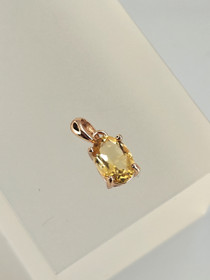 individual silver pendant with real Citrine