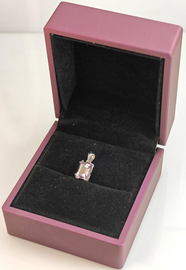 individual silver pendant with real Amethyst