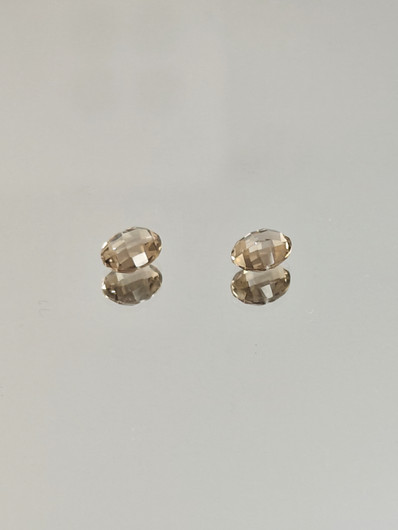 Smoky Quartz pair 2.1 ct, oval