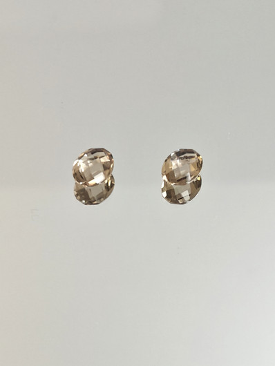 Smoky Quartz pair 2.1 ct, oval
