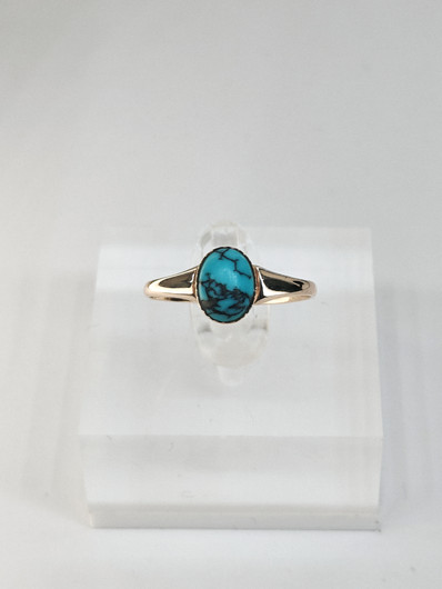 Vintage turquoise gold ring