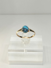 Vintage turquoise gold ring