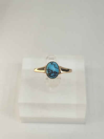 Vintage turquoise gold ring