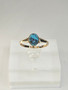 Vintage turkoosi kultasormus 