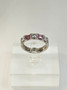 Vintage gold ring with diamonds and rubies