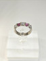 Vintage gold ring with diamonds and rubies