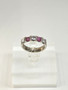 Vintage gold ring with diamonds and rubies
