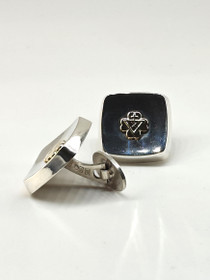 Vintage hopeiset kalvosinnapit 