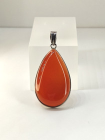 Vintage hopeinen agaatti riipus