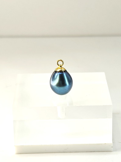 Vintage tahitian pearl drop pendant 