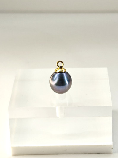 Vintage tahitian pearl drop pendant 