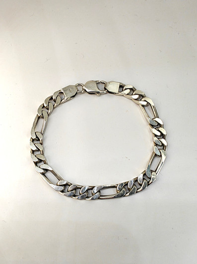 Vintage hopeinen rannekoru 