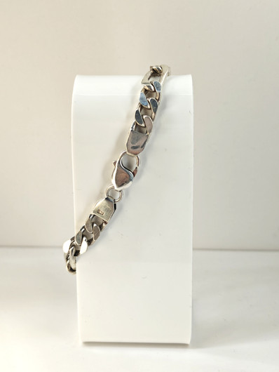 Vintage hopeinen rannekoru 