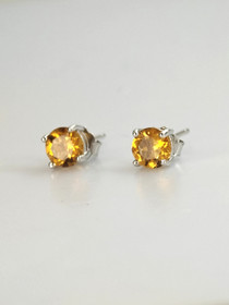 individual silver citrine earrings 