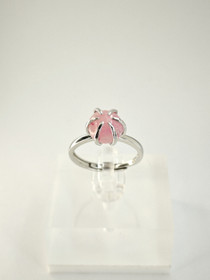 individual adjustable silver ring with real Sapphire 