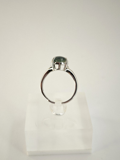 yksilöllinen säädettävä hopeasormus luonnollisella tähti Safiirillä 