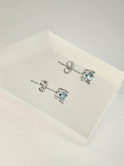 yksilöllinen hopeiset topaasi korvakorut 