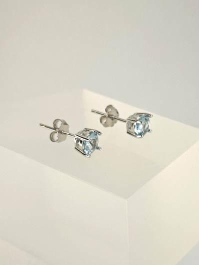 yksilöllinen hopeiset topaasi korvakorut 