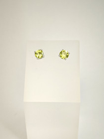individual silver peridot earrings 