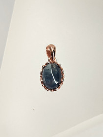 individual silver pendant with real Sapphire