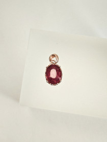 individual silver pendant with real Burman Ruby
