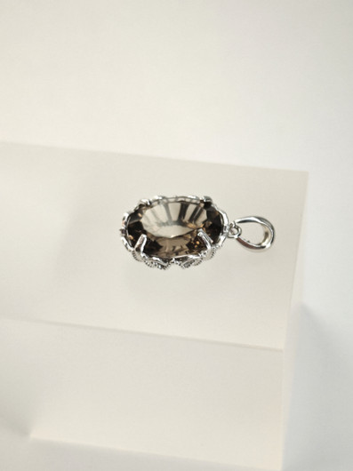 yksilöllinen hopeariipus kovera / concave hionta, aidolla Savukvartsilla