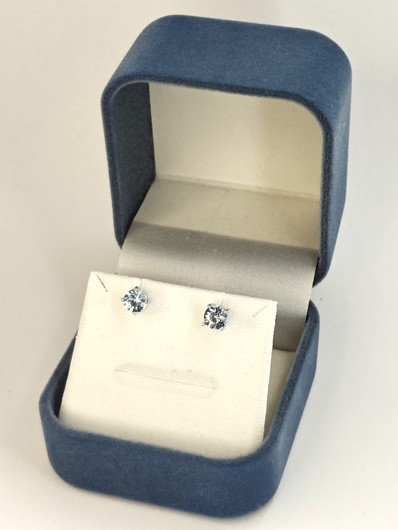 yksilöllinen hopeiset topaasi korvakorut 